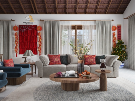 Thiết kế nội thất mang hương vị tết