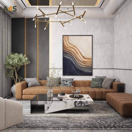 Thiết kế Phòng Khách - Bếp Khu Global City