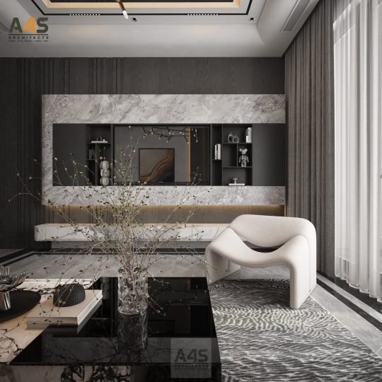 Thiết kế Phòng Khách - Bếp Khu Global City