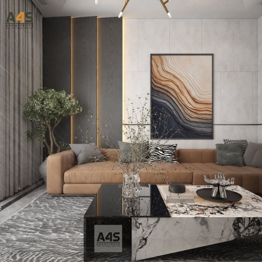 Thiết kế Phòng Khách - Bếp Khu Global City