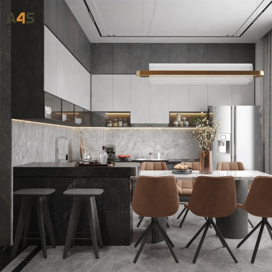 Thiết kế Phòng Khách - Bếp Khu Global City