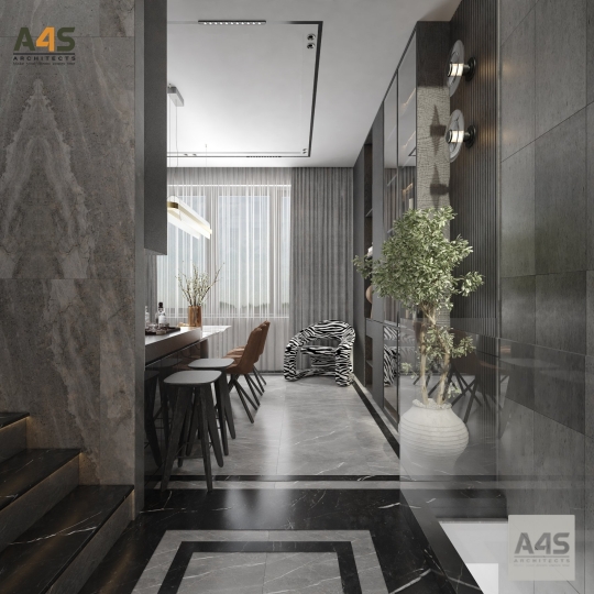 Thiết kế Phòng Khách - Bếp Khu Global City
