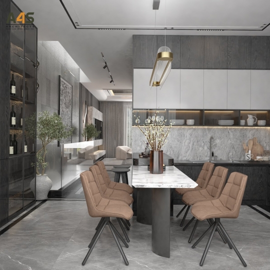 Thiết kế Phòng Khách - Bếp Khu Global City