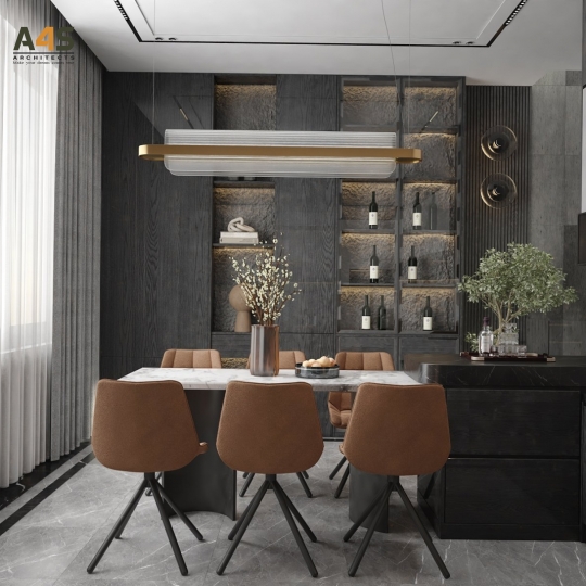 Thiết kế Phòng Khách - Bếp Khu Global City